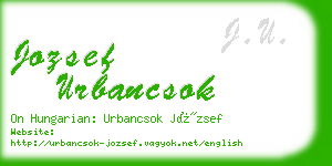 jozsef urbancsok business card